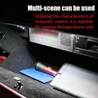 Luz de bienvenida Led para coche, Control magnético, carga USB, luces de apertura de puerta automática, lámpara de señal anticolisión segura