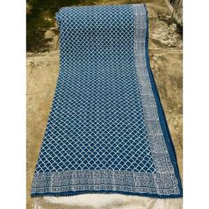 Colcha de algodón Kantha tradicional con estampado a mano y bordados artísticos, ligera y cómoda. - Product Image 6