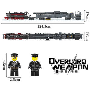 Modèle de <span class=keywords><strong>canon</strong></span> de train <span class=keywords><strong>allemand</strong></span> K5 FC4301, blocs de construction, jouet d'assemblage pour enfants et garçons - Product Image 5