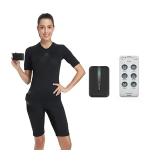 EMS personal home whole body training wireless system on phone or tablet software/Dry electrode fat burn suit