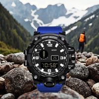Montre de Sport Numérique LED de Luxe pour Homme Multifonction Chronographe Électronique Fitness Alarme Affichage à Cadran 40 mm Parfaite