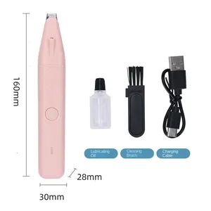 Factory Wholesale Dog Cat Foot Shaving Device Pet Foot Shaving Artifact Electric Clipper With Light Dog Fur Trimmer