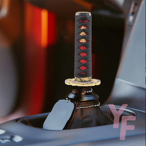 사무라이 소드 자동 기어 시프트 노브 시프터 카타나 메탈 유니버설 자동차 액세서리 레드 + 블랙 10/15/20/25/30cm 기어 노브 - Product Image 1