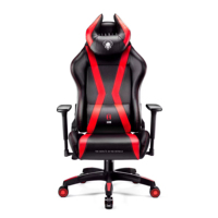 Fauteuil de jeu DIABLO convertible en cuir synthétique pour simulateur de course pivotant ergonomique pour PC de bureau avec siège de course