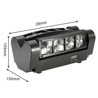 Mini projecteur à tête mobile Spider 80W RGBW LED pour scène, lumière DMX512 à double effet de balayage, barre lumineuse pour soirées DJ