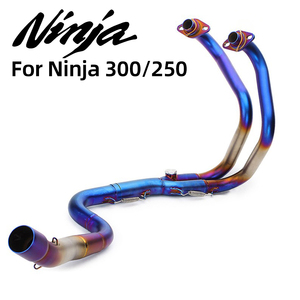 Para Kawasaki <span class=keywords><strong>Z250</strong></span> Z300 Ninja250 Ninja300 <span class=keywords><strong>Ninja</strong></span> <span class=keywords><strong>250</strong></span> 300, tubo de escape de motocicleta modificado, tubo de enlace frontal de 51mm, tubo de Rotonda inoxidable - Product Image 4