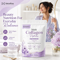 Poudre de peptides de collagène multi-sources à marque privée OEM, supplément protéiné beauté et nutrition, 1 lb (454 g)