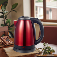 Bouilloire Électrique Sans Fil en Acier Inoxydable 1,8 L, Vente en Gros Usine, Base Rotative à 360 Degrés, Ébullition Rapide, Contrôle de la Température