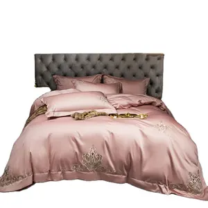 Conjunto de cama de duvet personalizado, conjunto de cama chinês de fábrica com capa de edredon para cama