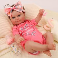 Poupées reborn en silicone Kindure Big Girl Original Chubby Fat Baby Dolls, corps en coton, nouveau-né, poupées reborn en vinyle.