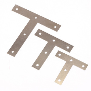 Soportes de ángulo fijo en forma de L y T de acero Q235 niquelado para conexión de muebles, compatibles con 70, 90 y 120 mm - Product Image 2
