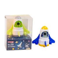 Taille-crayon créatif en plastique en forme de navette spatiale, papeterie pour enfants, prix, manivelle, portable, cadeau, vente en gros de papeterie