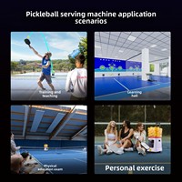 Mesin Latihan Pickleball Kapasitas 100 Bola Kontrol Suara APP Remote Interval 1.8-9 detik Baterai 12V-18AH Dapat Dilipat