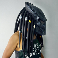 Masque d'horreur en latex Predator DIY pour Halloween, Noël, anniversaire, Pâques, fête costumée, bal, accessoires de performance