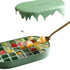 2 Pack Silicone Ice <b>Cubes</b> Maker with Lid,Easy-Release Ice <b>Cube</b> Trays for Freezer, DIY Homemade Ice <b>Cubes</b> Mold for Whiskey,Coffee - Product Image 1