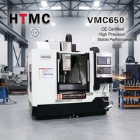 VMC650 CNC avec contrôleur FANUC 0i-MF d'origine, broche BT40, table rotative 4ème axe en option pour l'usinage de moules et de pièces automobiles