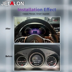 หน้าปัดดิจิตอล Navirider JLY IPS LCD สำหรับรถยนต์ Mercedes-Benz C-Class W204 NTG4.0 ปี 2008-2010 พร้อมมาตรวัดความเร็วและพอร์ต USB - Product Image 2