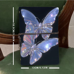 สมุดบันทึก A6<span class=keywords><strong>สวย</strong></span>สไตล์ย้อนยุคเหมาะเป็นของขวัญเทศกาลการเขียนด้วยลายมือบันทึกด้วยคริสตัลสองชิ้นแบบโปร่งใสแต่ - Product Image 4