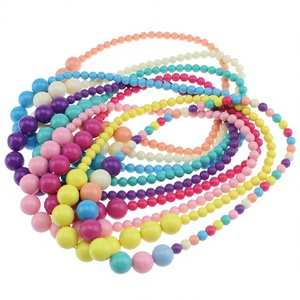 Collana di Perline Acriliche Elastiche Color Caramella a Forma di Bubble Gum per Bambine, Piccole e Grandi, con Chiusura a Griffe, Regali di Abbigliamento - Product Image 2
