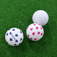 Balles de golf colorées personnalisées OEM en caoutchouc uréthane blanc mat, couleur vive, aspect brillant, visibilité claire, équipement de golf, matériel d'entraînement de golf