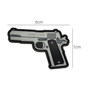 Patch en toile écologique avec paillettes, PVC et caoutchouc, motif fusil - Product Image 4