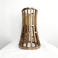 Socle de table basse en or rose, base géométrique en acier inoxydable, structure métallique moderne pour table en marbre ou en verre dans le salon