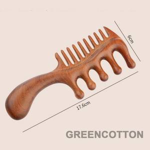 Custom Logo Sandalwood Massage <strong>Comb</strong> with Thick and Fine Teeth Scalp Massage <strong>Comb</strong> <strong>Hair</strong> Straightener <strong>Comb</strong> for Scalp Daily Grooming - Product Image 2