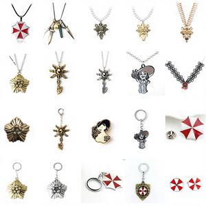 Porte-clés parapluie, broche et collier de la Lady Dimitrescu de Resident Evil, accessoires de jeu, mousqueton métallique, porte-clés unique, marque WOEWI - Product Image 3