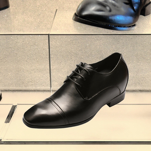 Zapatos de vestir de cuero de vaca negro personalizados para hombre Elevador formal Aumento de altura Moda Directo de fábrica Marca personalizada C & F Goma - Product Image 3