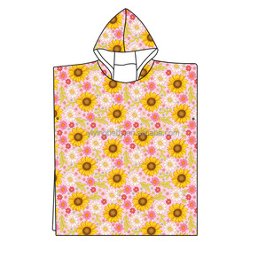 Serviettes de <span class=keywords><strong>bain</strong></span> personnalisées imprimées sur mesure, 100 % coton, <span class=keywords><strong>poncho</strong></span> de <span class=keywords><strong>bain</strong></span> pour enfants, serviette de plage à capuche, serviette de plage personnalisée, fournies par l'usine Yiying - Product Image 2