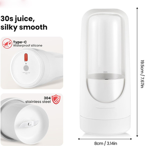 เครื่องปั่นผลไม้แบบพกพาเครื่องผสมผลไม้ USB ชาร์จได้เครื่องคั้นน้ำผลไม้กลางแจ้งเครื่องผสมน้ำผลไม้ขนาดเล็กแบบพกพา - Product Image 2