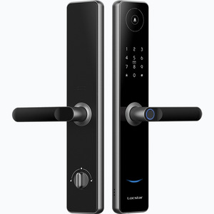 Serrure <span class=keywords><strong>de</strong></span> porte intelligente compatible avec l'application Tuya, stockage sur le cloud, sécurité intelligente, alliage d'aluminium, empreinte digitale, carte, mot <span class=keywords><strong>de</strong></span> passe, clé - Product Image 6