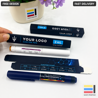 Boîte en papier personnalisée en gros pour l'emballage des stylos, carton de haute qualité avec impression personnalisée