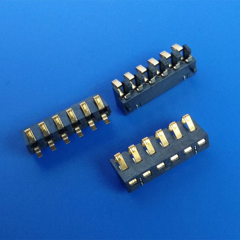 2,5 мм Шаг пружинный контактный разъем 6-контактный разъем для аккумулятора SMT контактный разъем