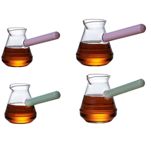 Scaldalatte Arabo in Vetro Borosilicato da 500ML, Fatto a Mano, per Cioccolata Calda e Caffè Turco, con Manico Lungo, Resistente al Calore, per Fornello - Product Image 4