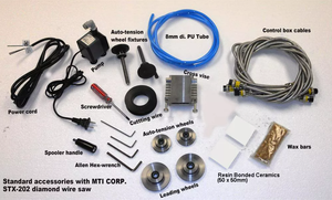 La petite découpeuse STX-202A de fil de diamant est utilisée pour la coupe de précision des échantillons matériels fragiles - Product Image 4