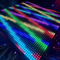 UNOXINE 12x12 Interactive LED 3D RGB Dance Floor Dalles avec DMX512 Télécommande IP55 Classée pour Mariage et Fête