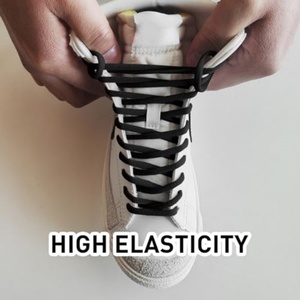 Lacets élastiques en polyester, forme ovale, libération rapide, plats, tressés, solides, durables, extensibles, pour baskets - Product Image 2