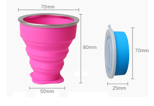 ขวดน้ำซิลิโคนพับได้ เกรดอาหาร ปลอดสาร BPA พร้อมคาราไบเนอร์ สำหรับกีฬาในร่มและกลางแจ้ง - Product Image 6