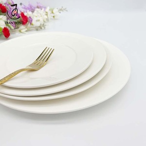 DianTong 10/12Inch Bulk Wholesale Dishwasher Safe Tableware Dinnerware Wedding Restaurant Ceramic Porcelain Dinner <strong>Side</strong> <strong>Plate</strong> - Product Image 3