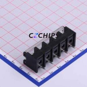 HB9500SS-9.5-5P Barrier Terminal Block Through hole Component (THT),P=9.5mm Connector With Cover Plate 9.5mm 1x5P Straight Pin - Product Image 2