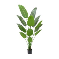 Tanaman Plastik Buatan Strelitzia Banyan Gaya Nordik, Pot Tinggi, Dekorasi Ruang Tamu, 200cm