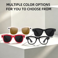 Lunettes IA 4K mains libres avec lentilles photochromiques, double commande (voix et tactile), étui de chargement magnétique pour le voyage, reconnaissance en temps réel 8MP