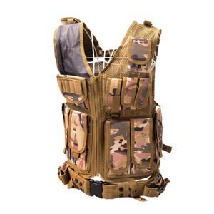 Gilet tactique personnalisé en polyester noir respirant, multifonctionnel, avec fermeture éclair de protection pour le terrain, pour l'extérieur - Product Image 5