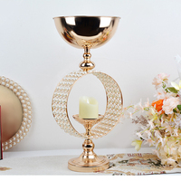 Nouveaux bougeoirs de luxe en perles pour mariage, accessoires de mariage, décoration de table, vase doré électrolytique, centres de table de mariage