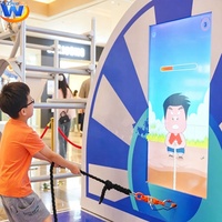 Jeu de défi interactif numérique AR mural Tug of War pour événements publics, espaces de divertissement familial et team building