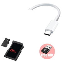Adaptateur multiport USB-C 2-en-1 pour lecteur de carte SD, dongle Type-C Micro pour cartes SD TF, installation externe pour appareil photo, téléphone et tablette