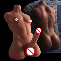 Dildo réaliste en forme de torse masculin pour femmes, énorme pénis en TPE doux au toucher, jouet sexuel demi-corps pour masturbation féminine