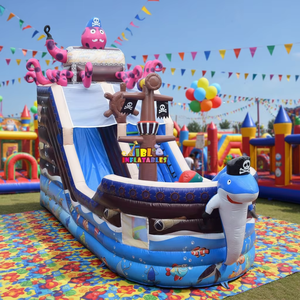 <span class=keywords><strong>Bateau</strong></span> <span class=keywords><strong>gonflable</strong></span> en PVC pour enfants, octopus, avec toboggan et obstacles, pour <span class=keywords><strong>location</strong></span> de fête, vente en gros d'usine CE - Product Image 1
