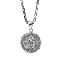 Reteo pendentif nordique en argent pendentif à breloque vierge du zodiaque